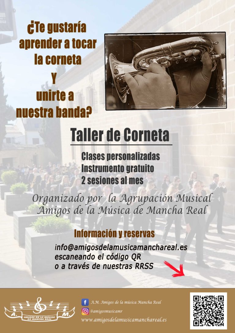 Taller de corneta con la agrupación musical Amigos de la Música de Mancha Real