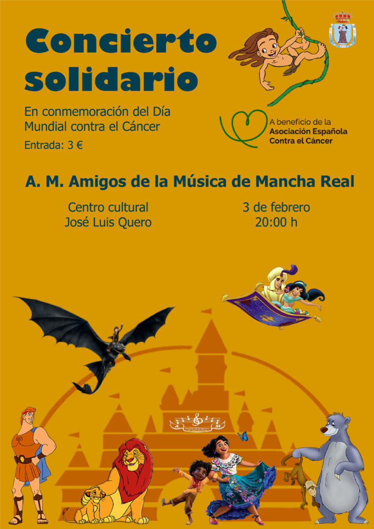 Concierto solidario contra el cáncer. Agrupación musical Amigos de la Música de Mancha Real